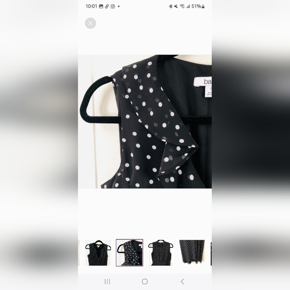 NWT Bar III Assymetrical Black Polka Dot Wrap Dress - Picture 7 of 13
